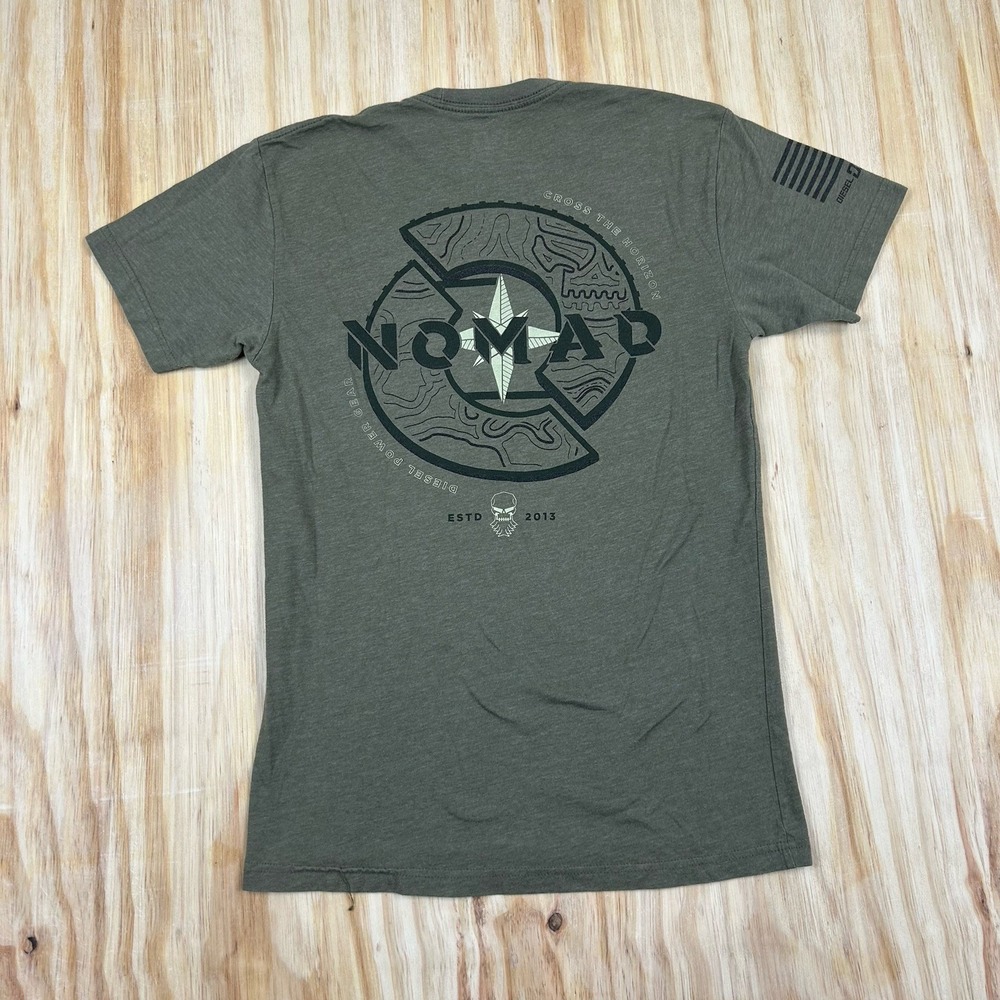 Diesel Power Gear Nomad‎ Graphic T-Shirt Short Sleeve Olive Green S